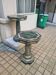 Pair of green marble pedestal tables, 19th century