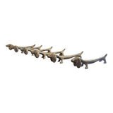 6 silver metal dachshund knife holders