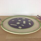 80s ceramic tray, signed
