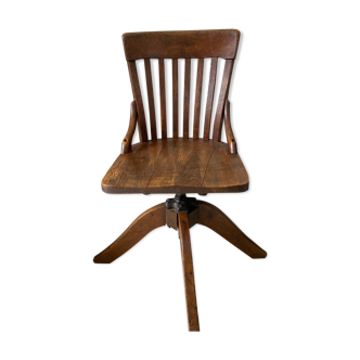 Chaise de bureau "américaine" en chêne