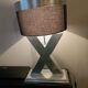 Lampe en X, croix, acier, design