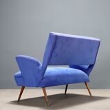 Coussin de canapé vintage en velours, modèle original des années 1960