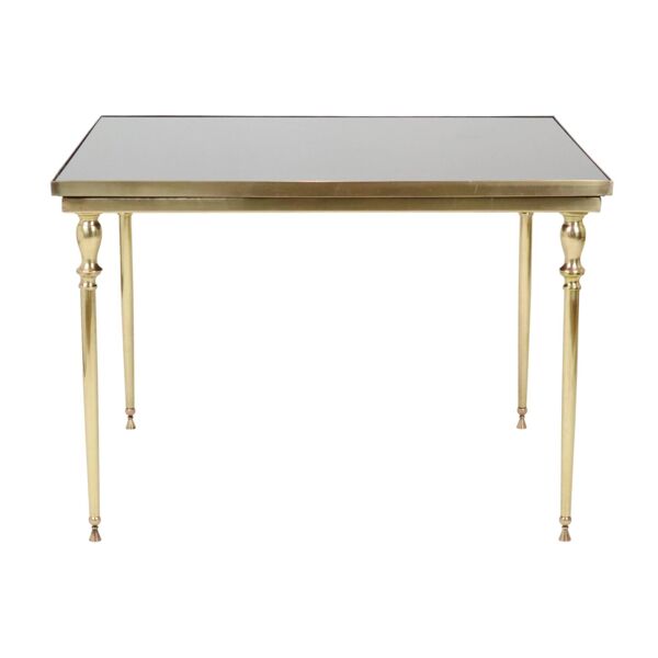Table basse vintage en laiton et cuivre