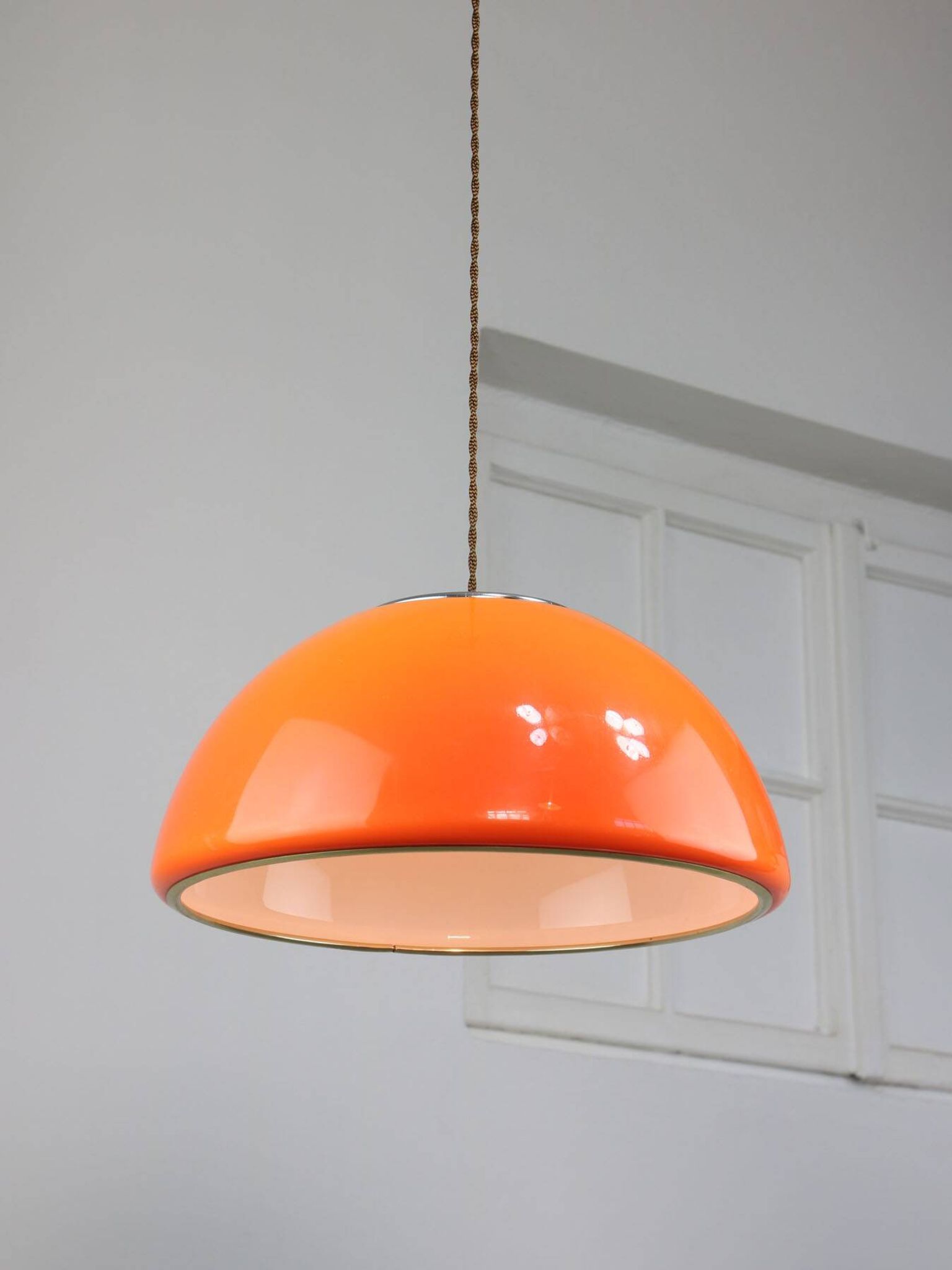 Lampe à Suspension Space Age Cabras par Luigi Massoni pour Guzzini, 1960s