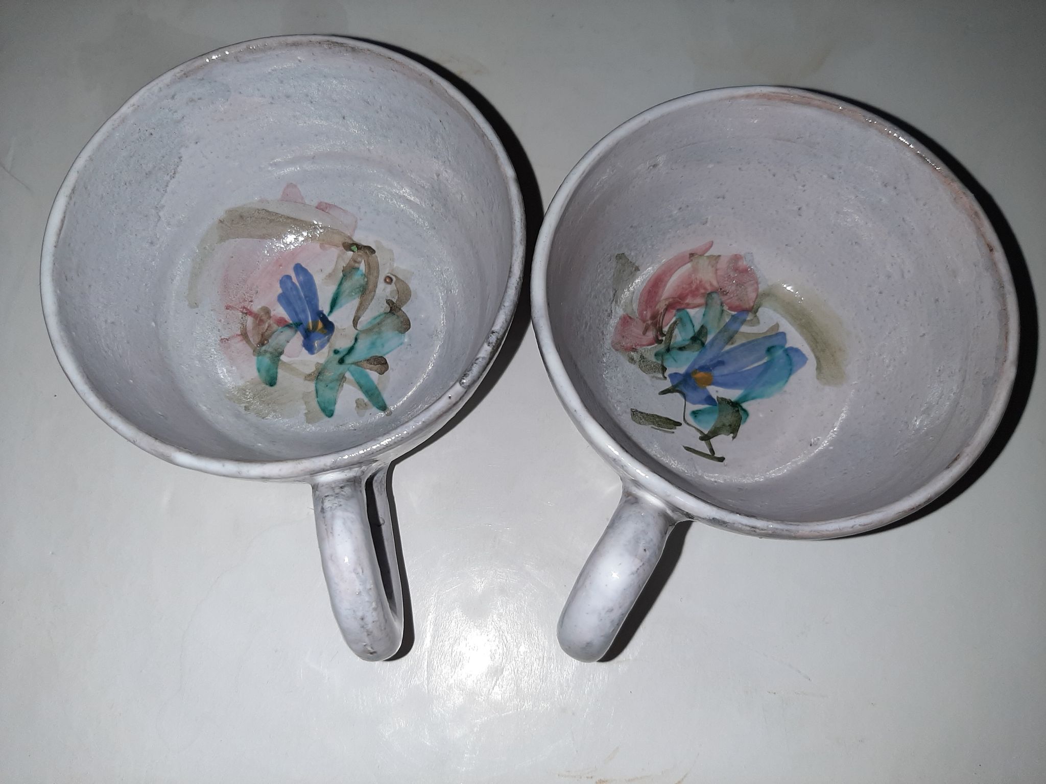 Breakfast cups jjl Vallauris artistic ceramics