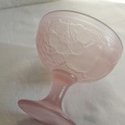 2 vintage pastel opal glass ice cream cups