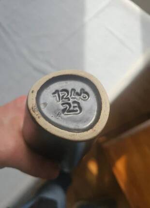 Vintage free-form organic vase - numbered ceramic 1246/23 - mid-century style