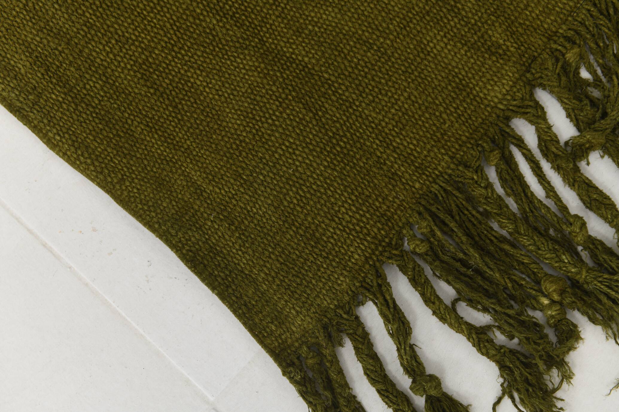 4x6 Army Green Vintage Kilim Rug, 114x184Cm