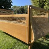 Scandinavian rattan bed from the 70s for children