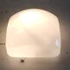 Square opaline globe ceiling or wall light, 25 cm - mid-20th century