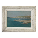 Tableau "Bord de mer", huile sur carton fort.