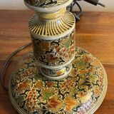 Large painted wooden lamp