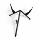 Philippe Starck / 1984 for François Mitterrand's private office / President M / black dining table frame / Baleri