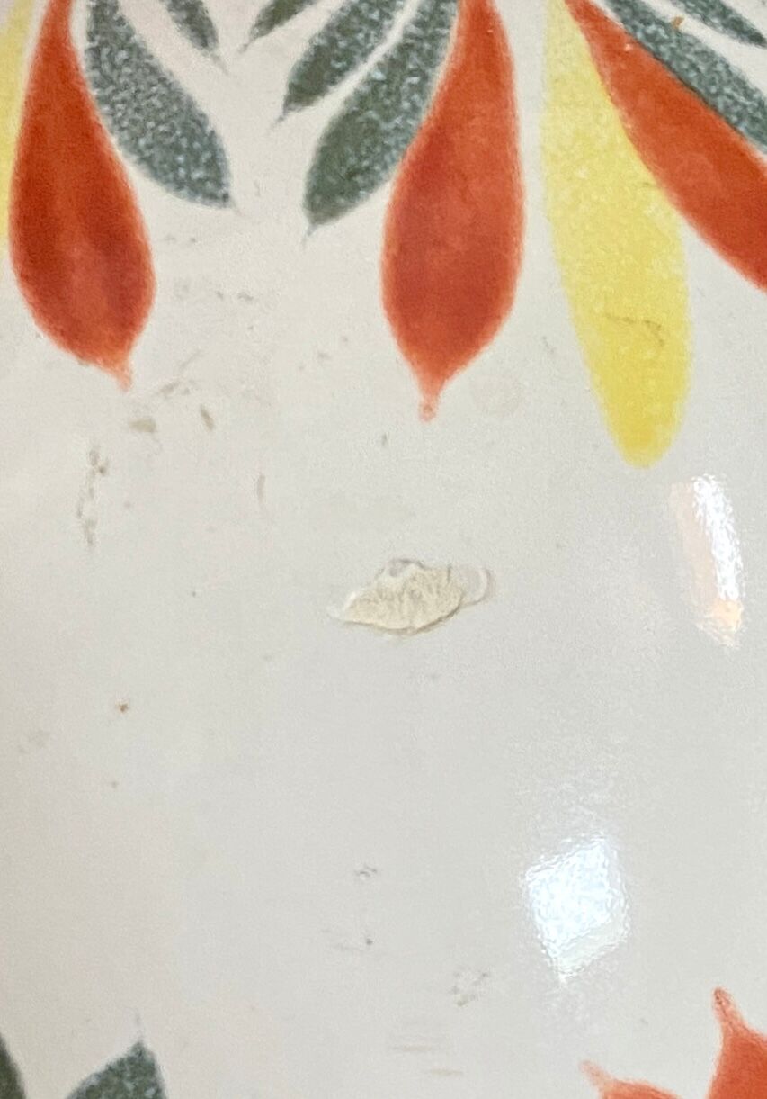 “Henriot Quimper” vase, ceramic flowers, 1970s