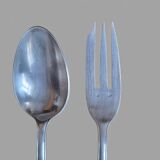 Silver-plated metal serving cutlery