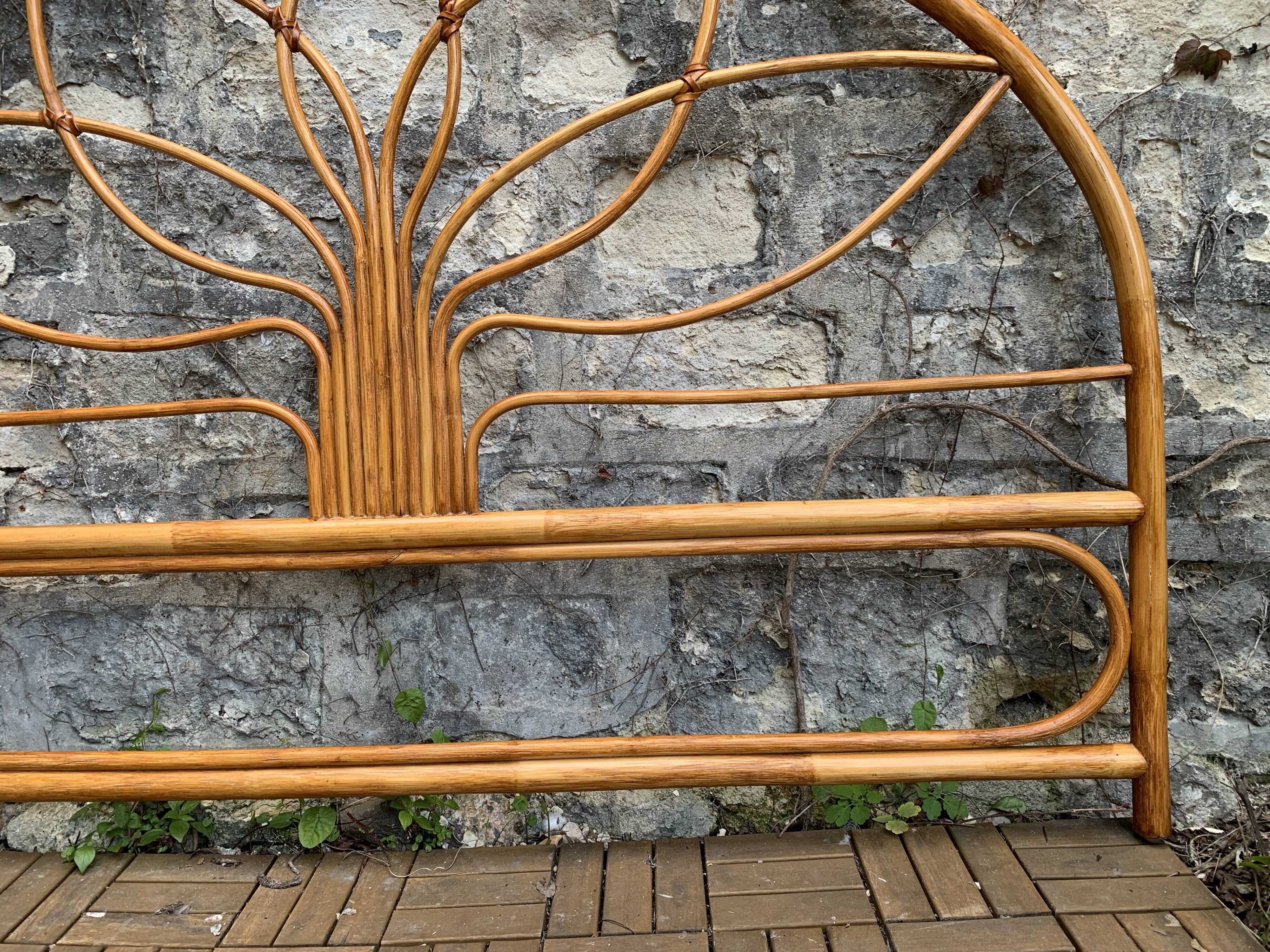 Vintage rattan headboard 1970 140cm