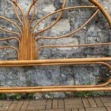 Vintage rattan headboard 1970 140cm