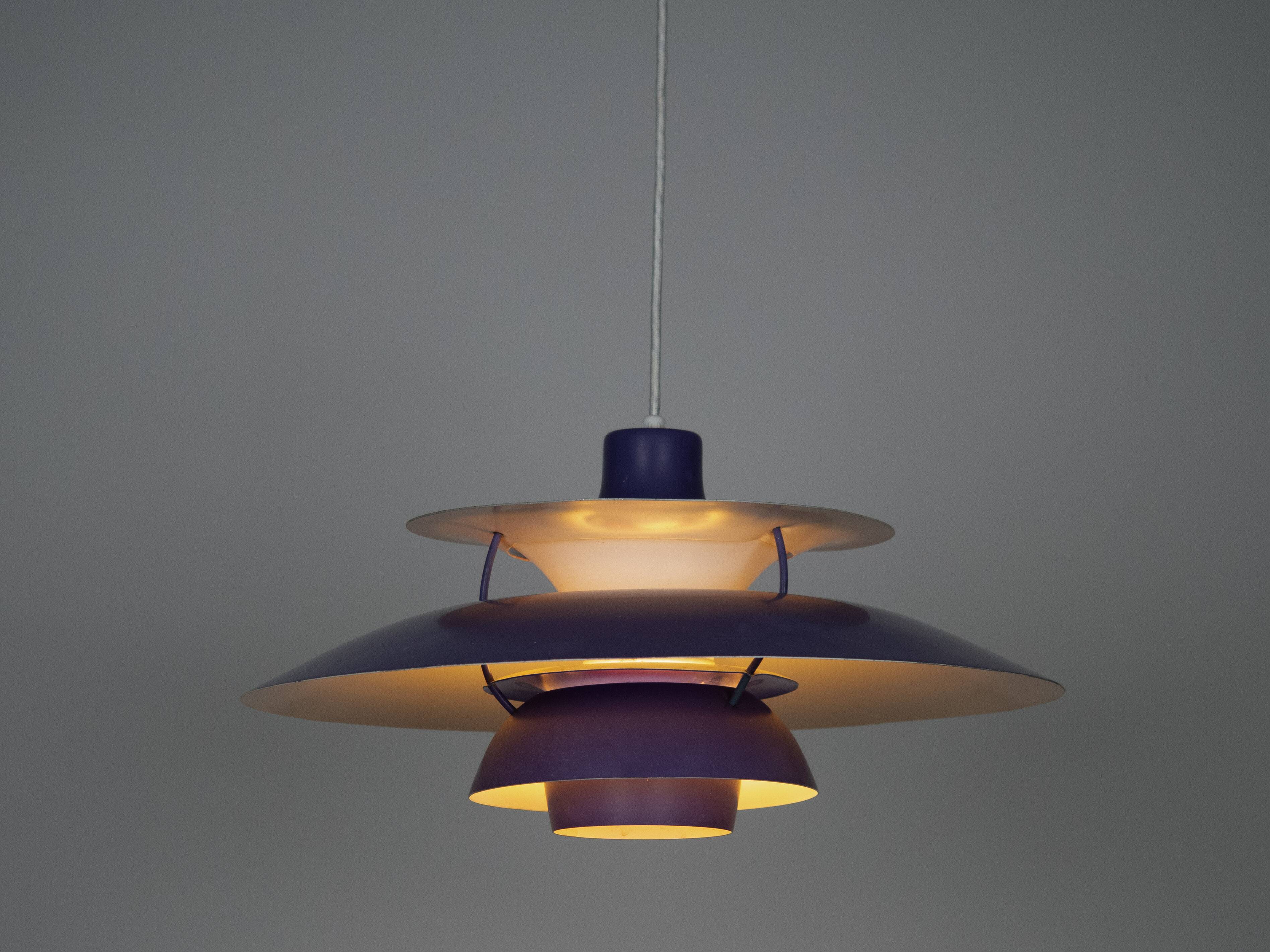 Danish vintage pendant lamp PH 5 by Poul Henningsen, Louis Poulsen, 1958