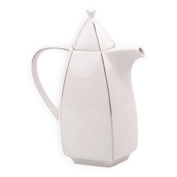 Cafetière vintage Scherzer Bavaria Germany - Porcelaine blanche design années 70-80