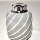 Encendedor de mesa "Tommaso Barbi" de cristal. Italia, 1970s.