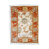 Vintage Indian Mahal handmade carpet 64cm x 97cm 1980s