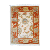 Tapis vintage indien mahal fait main 64cm x 97cm 1980s