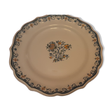 Plate faience of gien model moustier with pomegranate