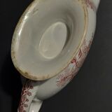 Saucière faience pink decoration brand V in hollow XIXth