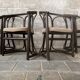 Set of 4 midcentury bentwood bamboo Dutch dining chairs, Rohe Noordwolde 19