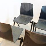 Stackable two-tone industrial dining chair Pagholz Galvanitas S22