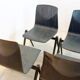 Stackable two-tone industrial dining chair Pagholz Galvanitas S22