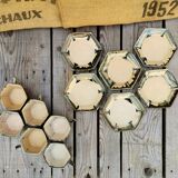 Set of 6 coffee cups with morvan sandstone saucers