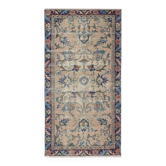 Handmade Turkish Rug for Bohemian and Classic Interiors. Vintage Floral Design Accent Rug
