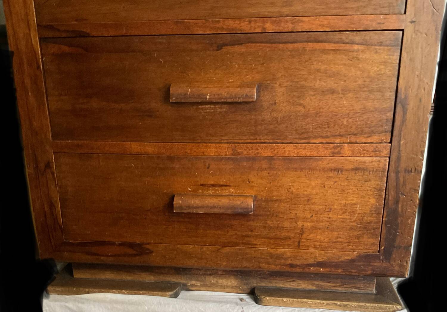 Vintage three-drawer chest of drawers from the 1950s