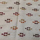Tapis tissés main blanc et marron 125x180cm