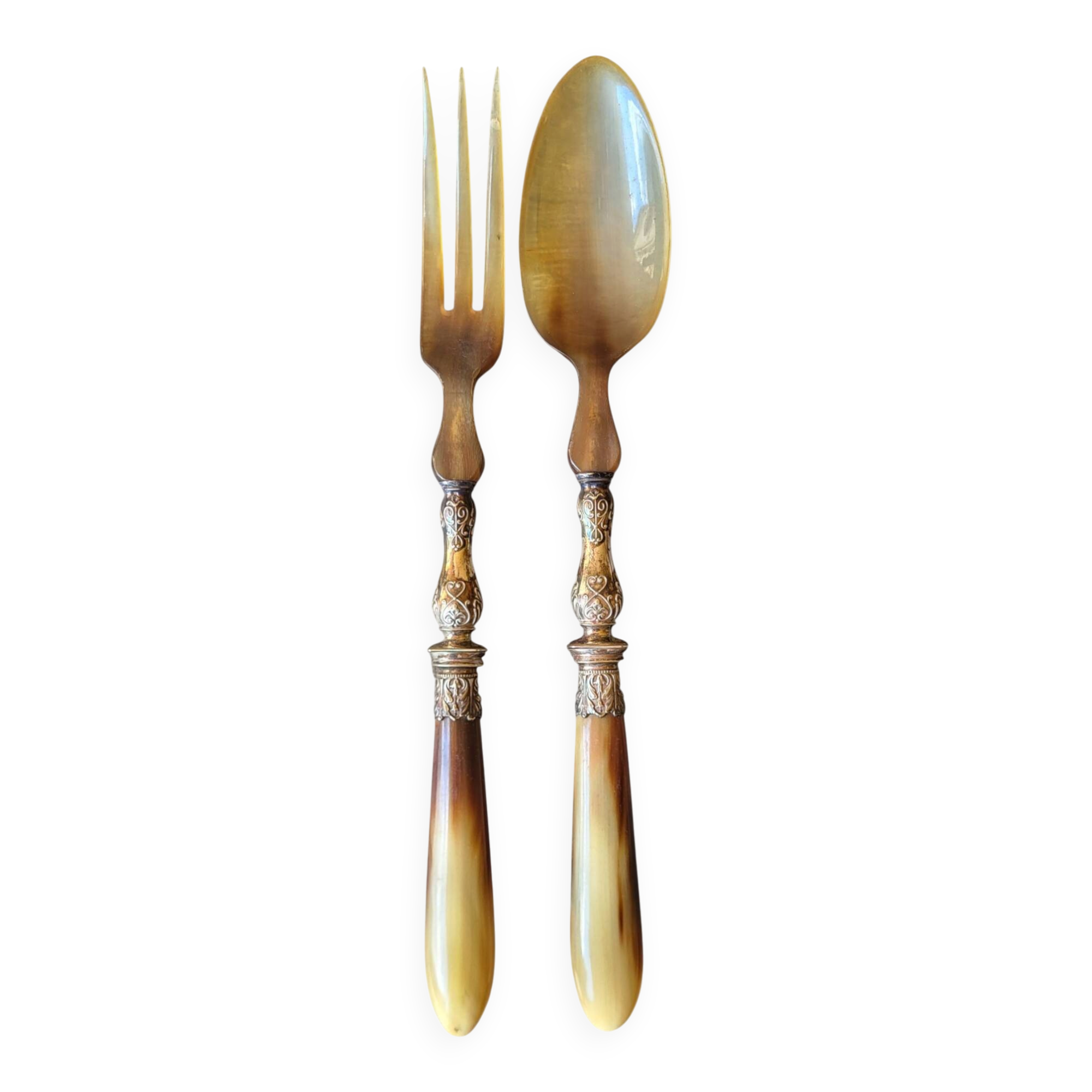 Silver-plated salad servers