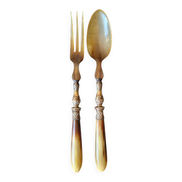 Silver-plated salad servers