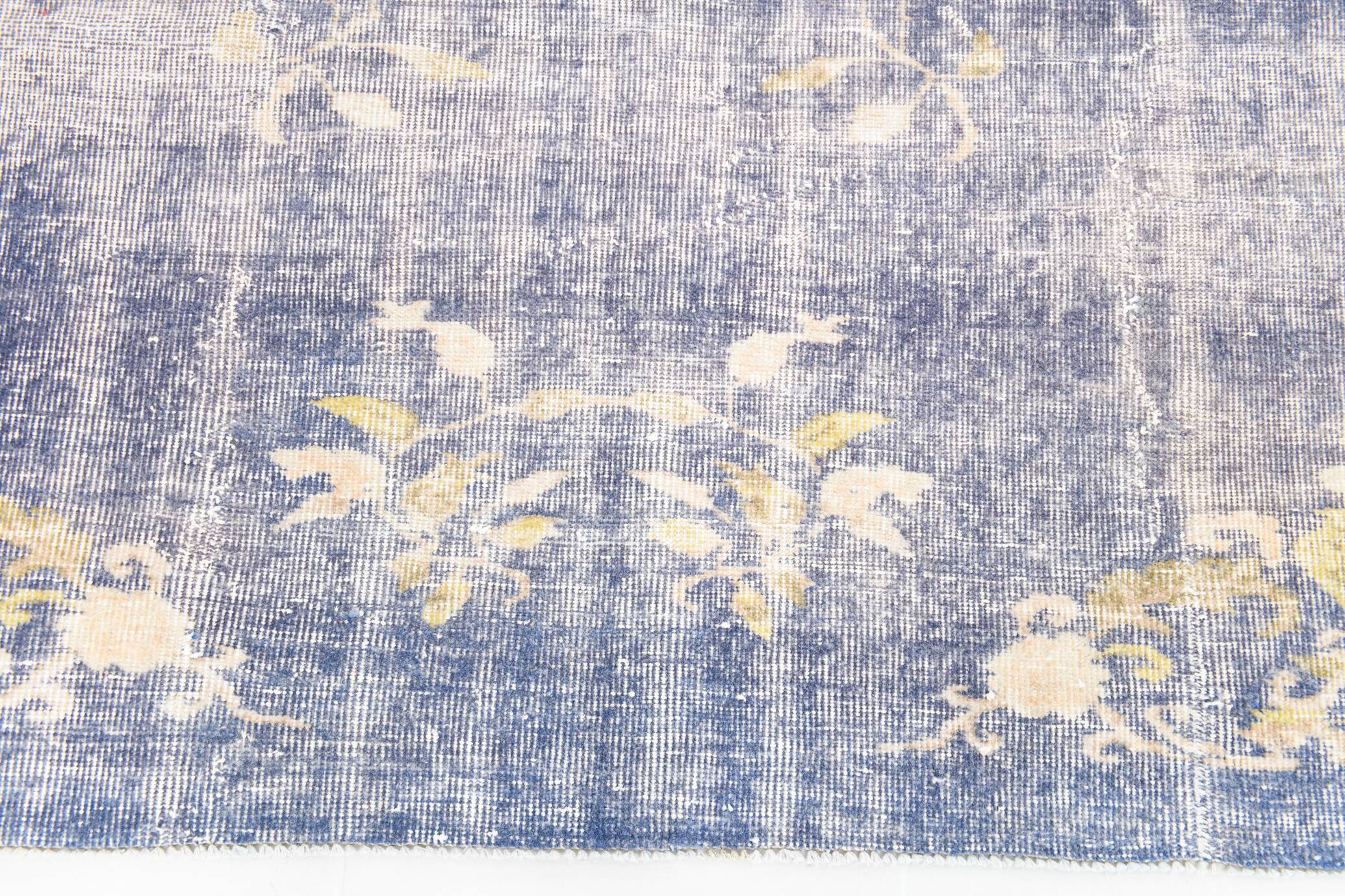 6x8 Faded Blue Oriental Vintage Rug, 194x258Cm