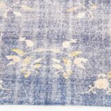 6x8 Faded Blue Oriental Vintage Rug, 194x258Cm