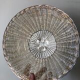 Braided silver metal basket
