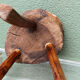 Pair of brutalist stools, tripods