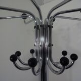 French chrome-plated steel tubular coat rack, 1940s