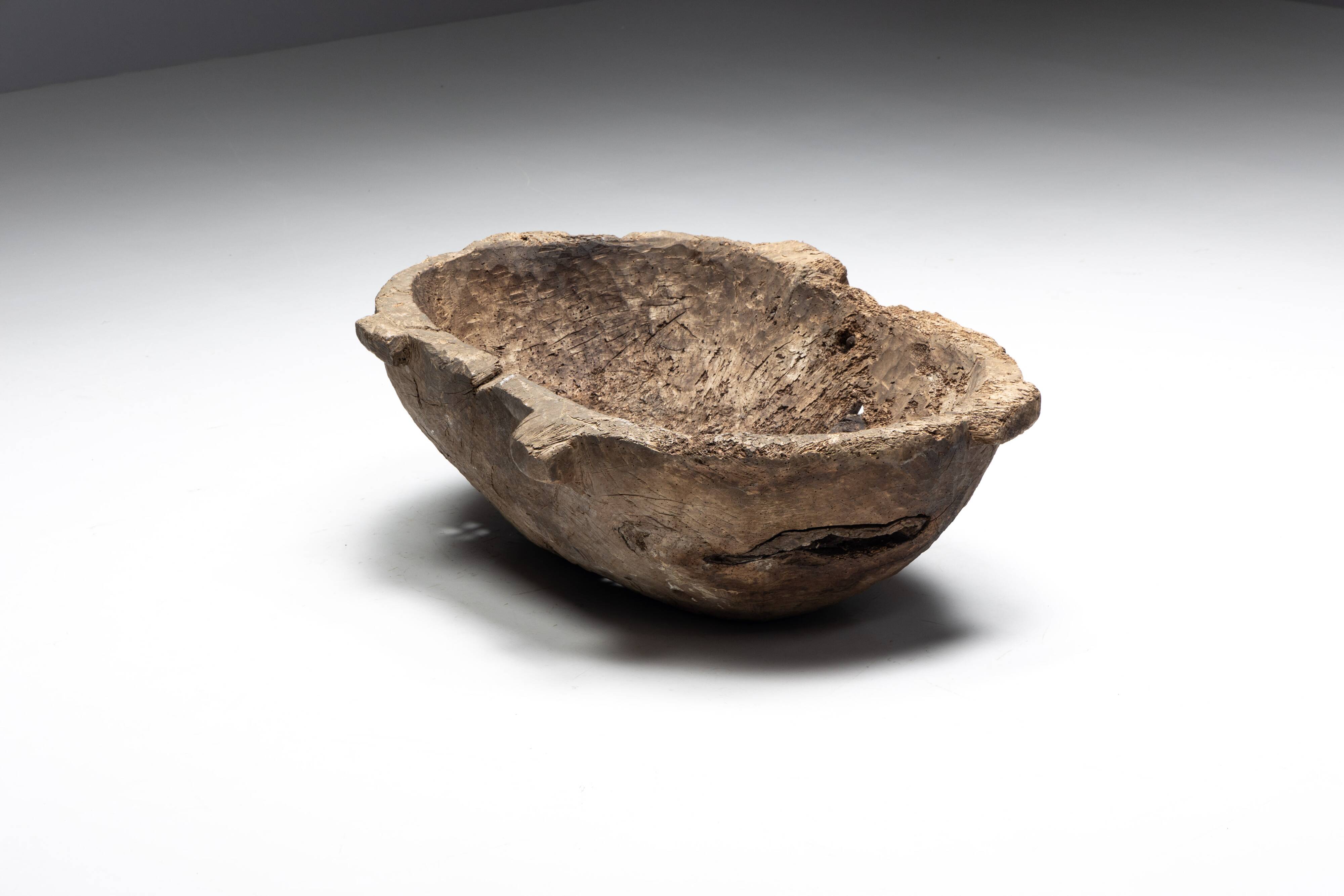 Primitive Wabi Sabi Bowl, France, 19th Century