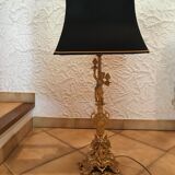 Table lamp in gilded bronze