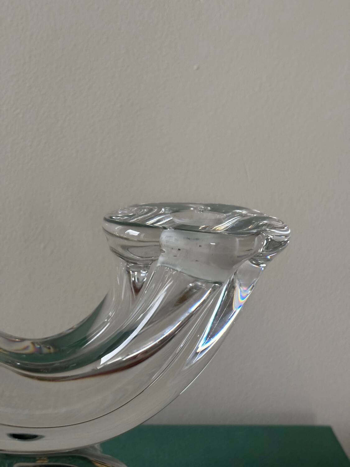 Daum crystal candlestick