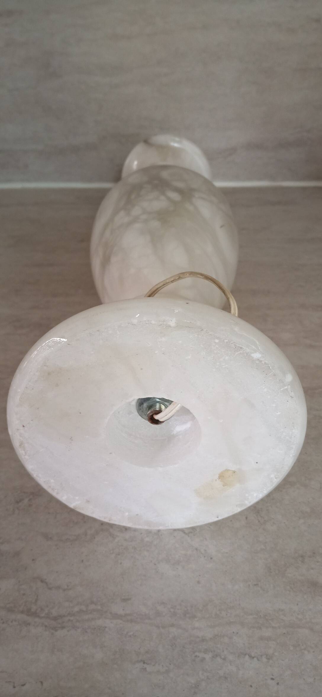 Alabaster baluster lamp base 48 cm