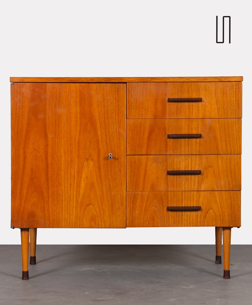 Vintage wooden chest of drawers by UP Zavody circa 1960