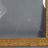 Old frame gilded stucco wood 56x46.5 cm, foliage 50.4x38.4 cm + old glass SB