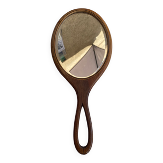 Miroir face main en bois