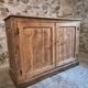 Antique French work cabinet in pine with two doors – rustic country style